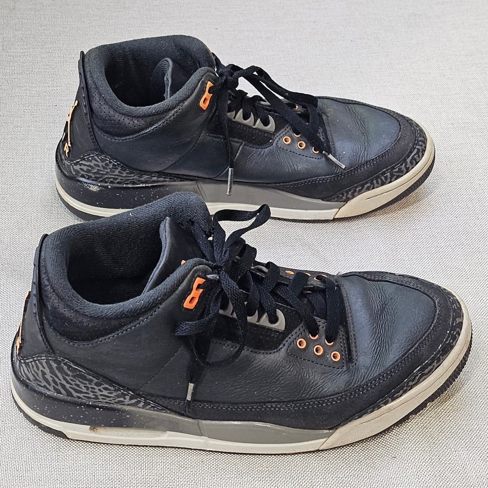 Air Jordan 3 Retro Fear Pack Mens Size 9‎ Black Orange CT8532-080 Sneakers